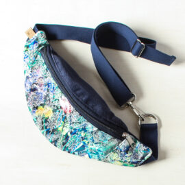 Nerka mini - turkusowa łączka z granatem